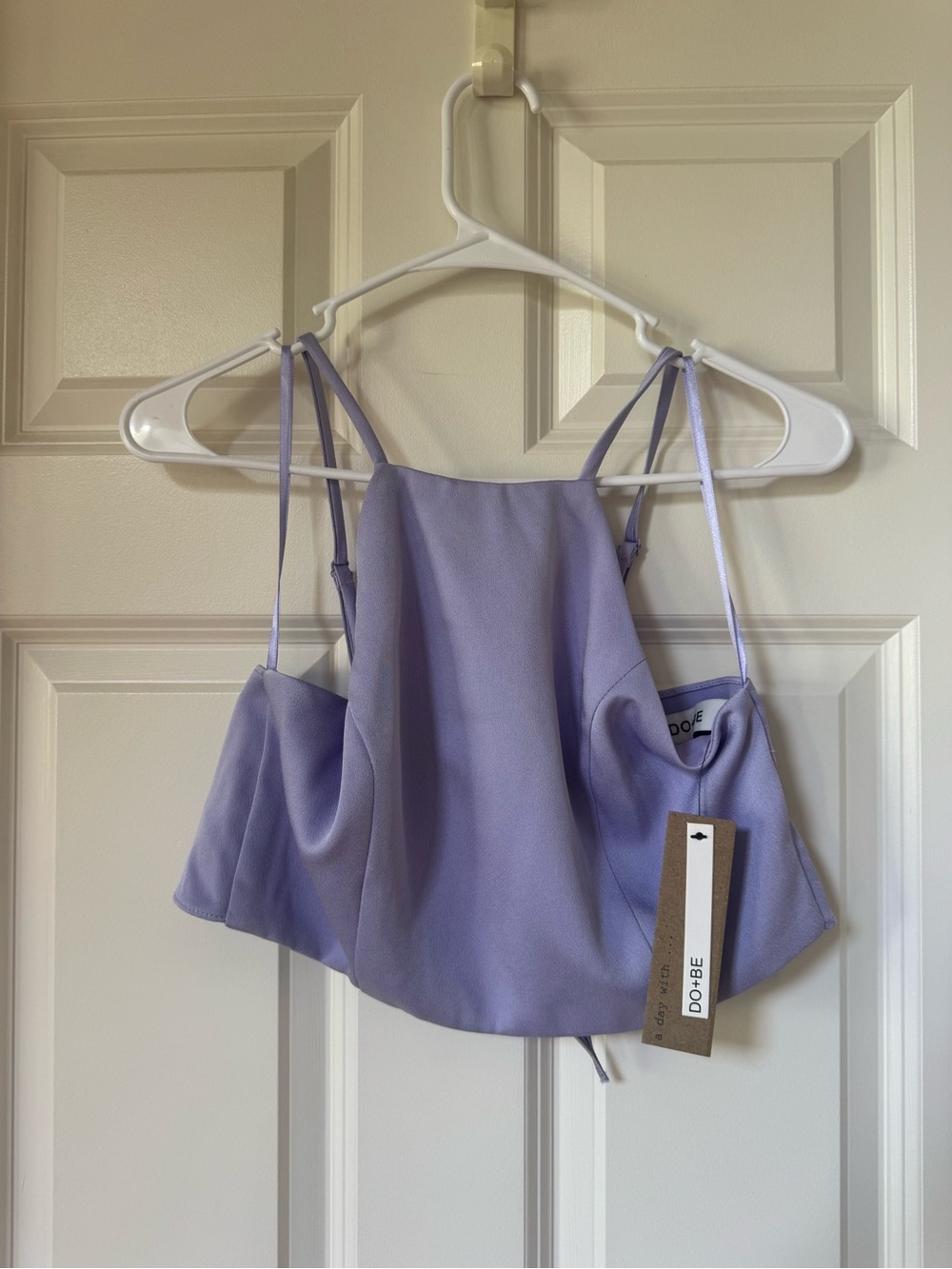 NWT Do+Be Lavender Cropped Cami Top + High Waisted Pants